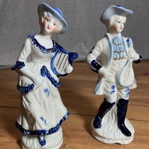 Vintage TOMA Porcelain Hand painted Statues